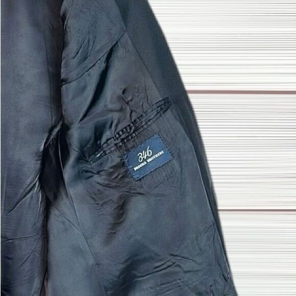 Brooks Brothers 346 Two-Buttons Wool Blazer Navy Blue with Gold Buttons 43L Vtg - Picture 13 of 16